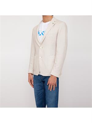 GIACCA MONOPETTO BOSS BEIGE in UOMO