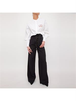 PANTALONE CASUAL TWIN-SET NERO in DONNA