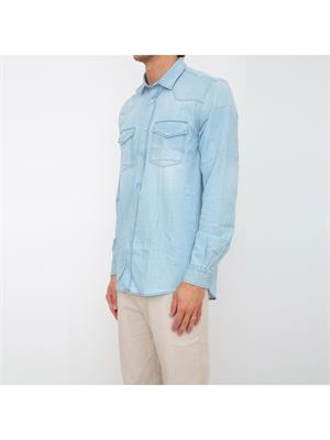 CAMICIA MANICA LUNGA LIU JO BLU DENIM in UOMO