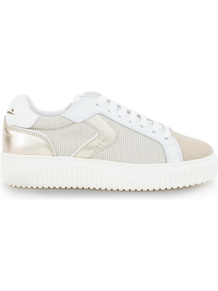 SNEAKERS VOILE BLANCHE BEIGE