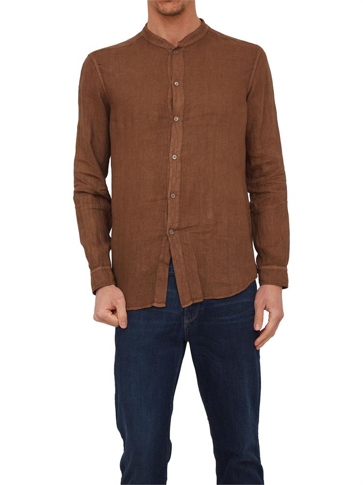 CAMICIA MANICA LUNGA PAOLO PECORA MARRONE