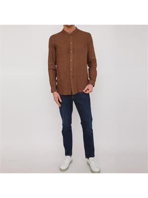 CAMICIA MANICA LUNGA PAOLO PECORA MARRONE in UOMO