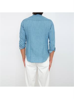 CAMICIA MANICA LUNGA ELEVENTY BLU DENIM in UOMO