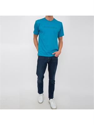 T-SHIRT TRUSSARDI AZZURRO in UOMO