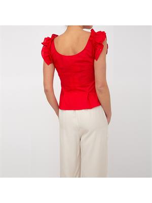 CAMICIA MANICA CORTA KOCCA ROSSO in DONNA