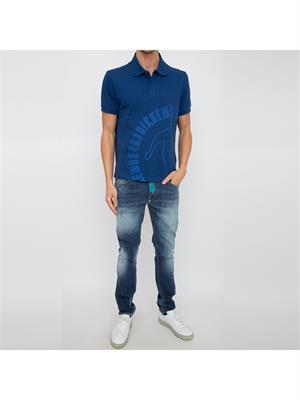 POLO BIKKEMBERGS BLU in UOMO