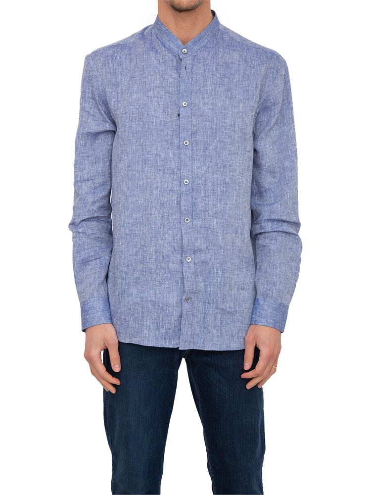 CAMICIA MANICA LUNGA EMPORIO ARMANI BLU