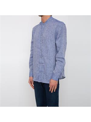 CAMICIA MANICA LUNGA EMPORIO ARMANI BLU in UOMO