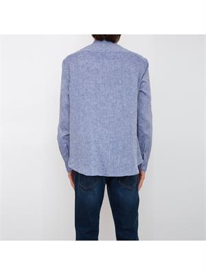 CAMICIA MANICA LUNGA EMPORIO ARMANI BLU in UOMO