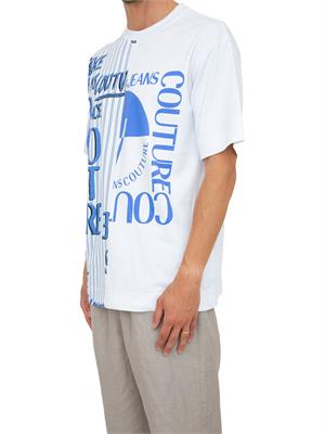 T-SHIRT VERSACE JEANS COUTURE BIANCO in UOMO