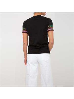 T-SHIRT VERSACE JEANS COUTURE NERO in DONNA