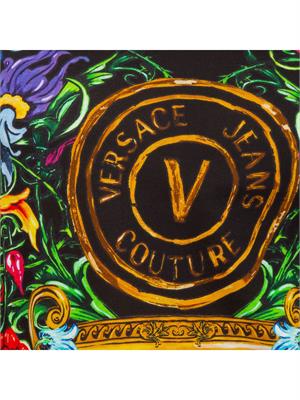 T-SHIRT VERSACE JEANS COUTURE NERO in DONNA