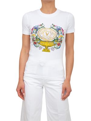 T-SHIRT VERSACE JEANS COUTURE BIANCO in DONNA