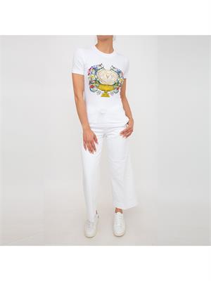 T-SHIRT VERSACE JEANS COUTURE BIANCO in DONNA