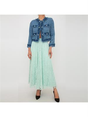 GONNA LUNGA TWIN-SET CELESTE in DONNA