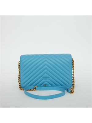 BORSA A SPALLA PINKO AZZURRO in DONNA