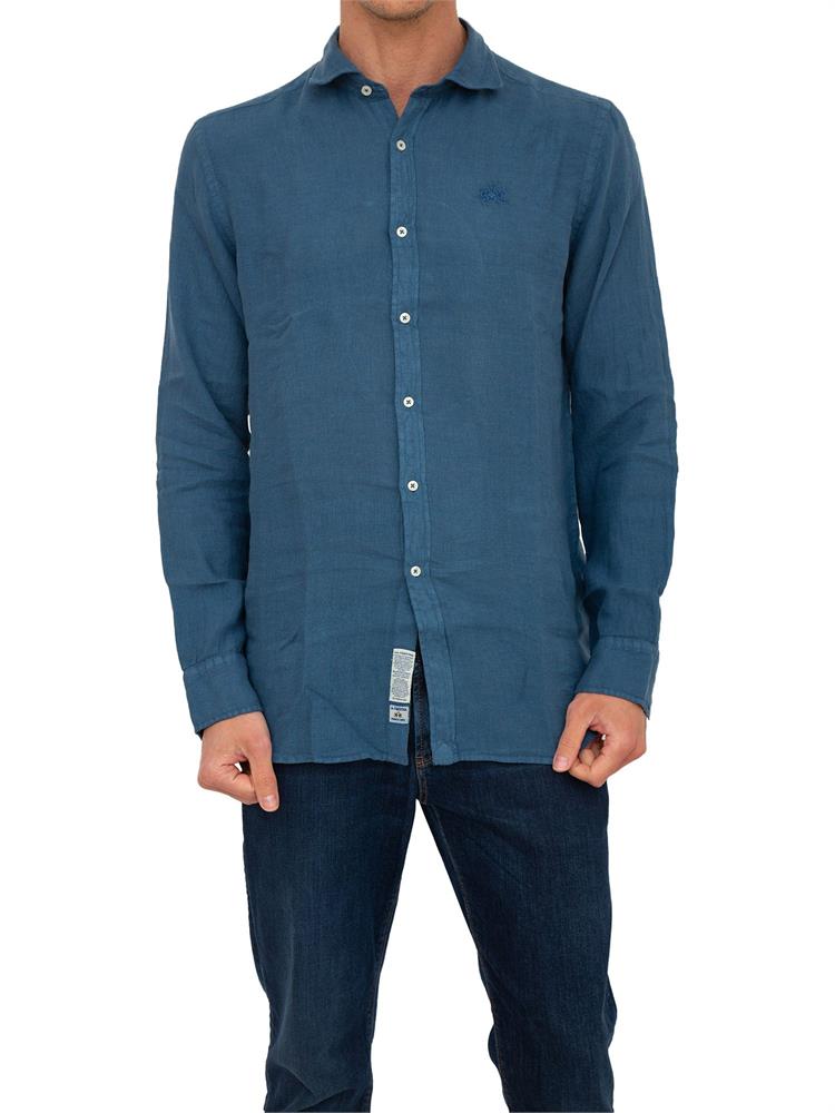 CAMICIA MANICA LUNGA LA MARTINA BLU