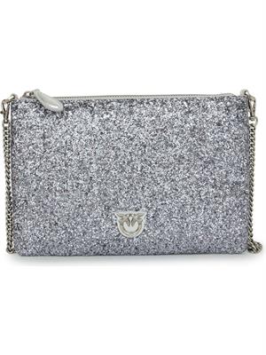 BORSA A SPALLA PINKO ARGENTO in DONNA