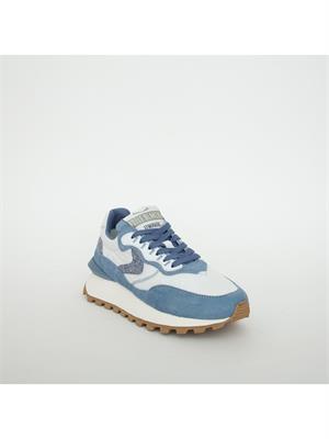 SNEAKERS VOILE BLANCHE AZZURRO in DONNA