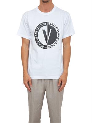 T-SHIRT VERSACE JEANS COUTURE BIANCO in UOMO