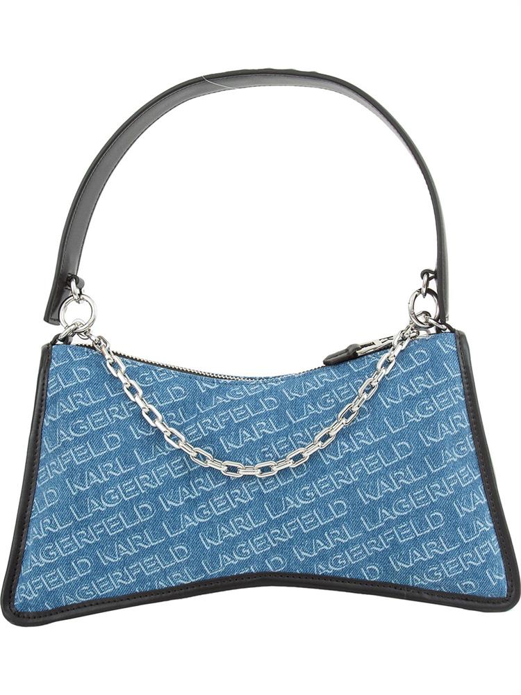 BORSA A SPALLA K.LAGERFELD BLU DENIM