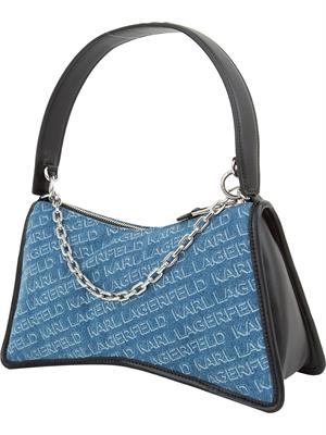 BORSA A SPALLA K.LAGERFELD BLU DENIM in DONNA