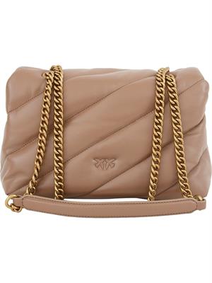 BORSA A SPALLA PINKO BEIGE in DONNA