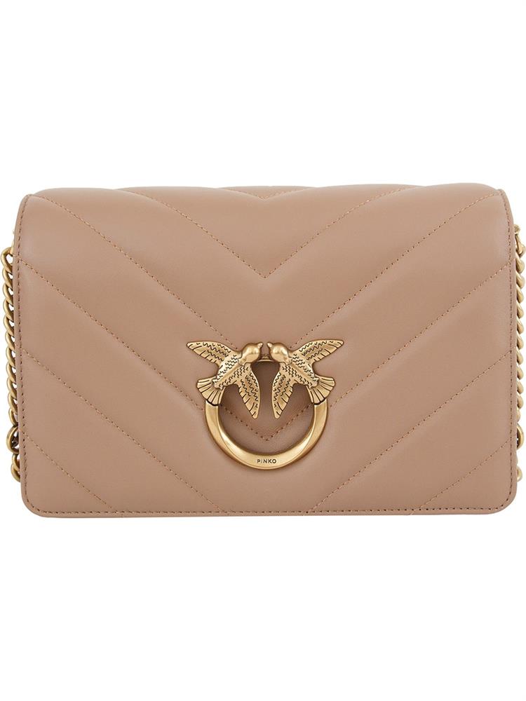 BORSA A SPALLA PINKO BEIGE