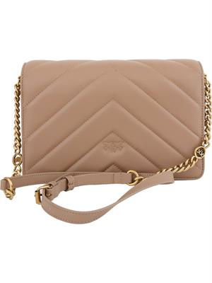 BORSA A SPALLA PINKO BEIGE in DONNA