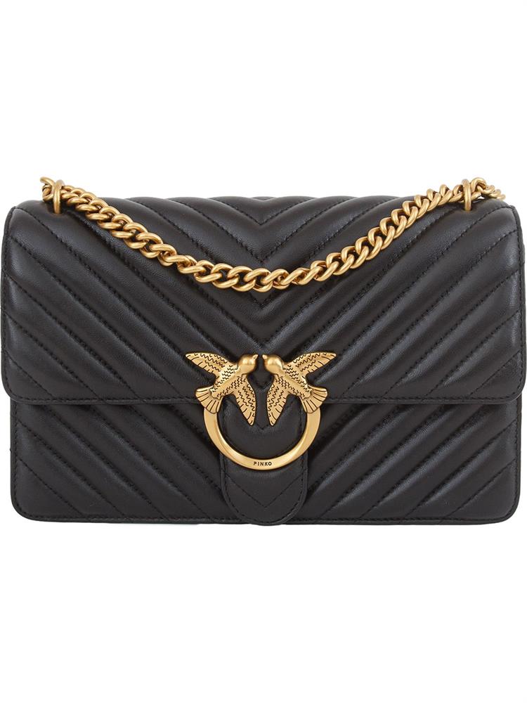 BORSA A SPALLA PINKO NERO