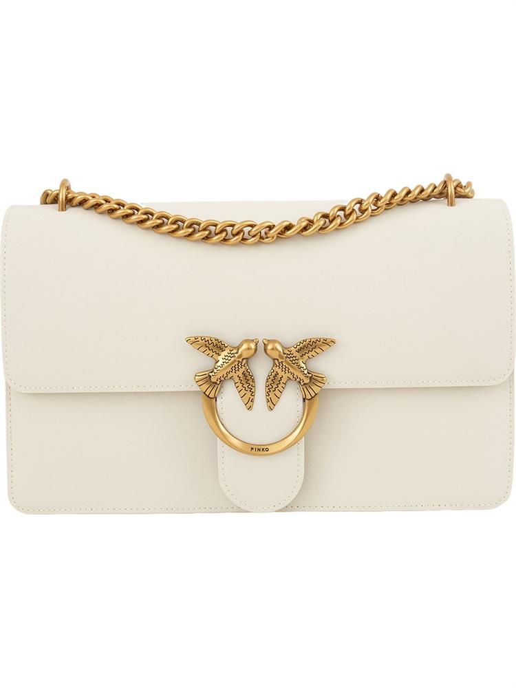 BORSA A SPALLA PINKO BIANCO