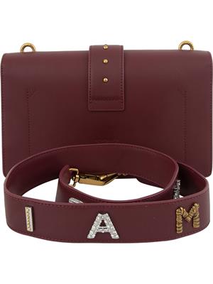 BORSA A SPALLA PINKO BORDEAUX in DONNA