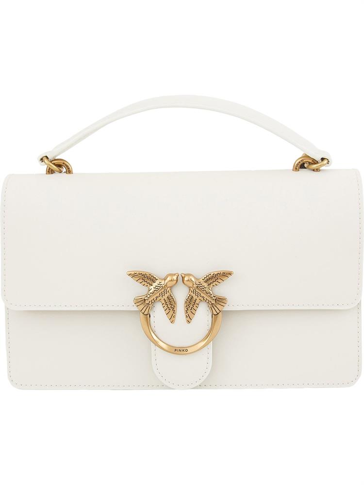 BORSA A SPALLA PINKO BIANCO