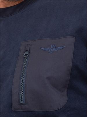 FELPA AERONAUTICA MILITARE BLU in UOMO