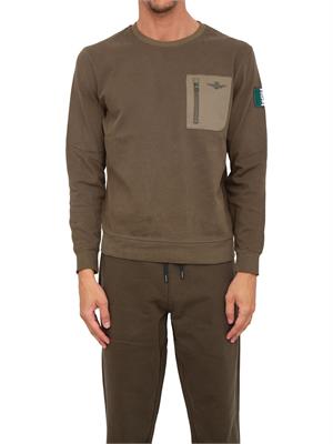 FELPA AERONAUTICA MILITARE VERDE in UOMO