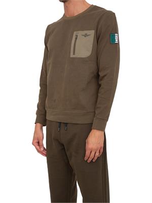 FELPA AERONAUTICA MILITARE VERDE in UOMO