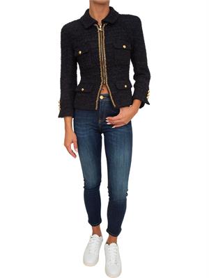 GIACCA MONOPETTO ELISABETTA FRANCHI NERO in DONNA