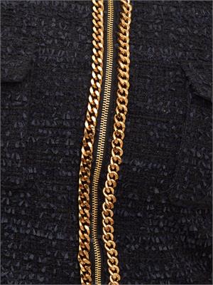 GIACCA MONOPETTO ELISABETTA FRANCHI NERO in DONNA