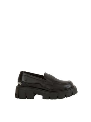 MOCASSINI LOVE MOSCHINO NERO in DONNA