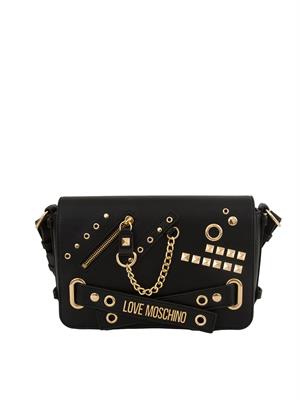 BORSA A SPALLA LOVE MOSCHINO NERO in DONNA