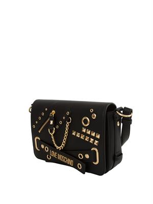 BORSA A SPALLA LOVE MOSCHINO NERO in DONNA