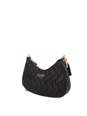 BORSA A SPALLA GUESS JEANS NERO in DONNA