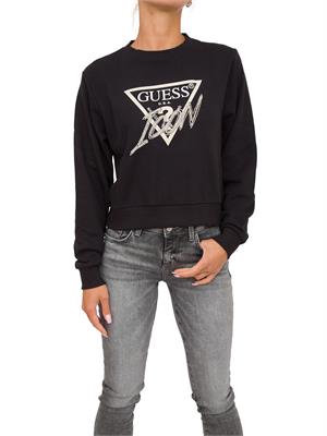 FELPA GUESS JEANS NERO in DONNA