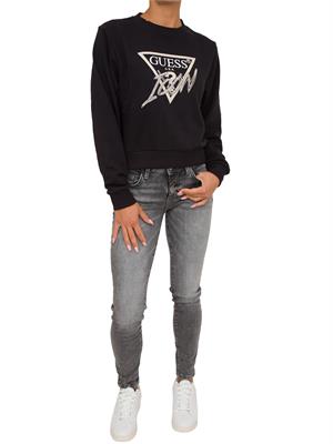FELPA GUESS JEANS NERO in DONNA