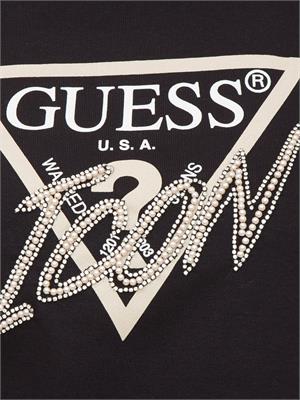 FELPA GUESS JEANS NERO in DONNA