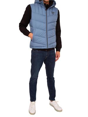 GILET GUESS JEANS BLU in UOMO