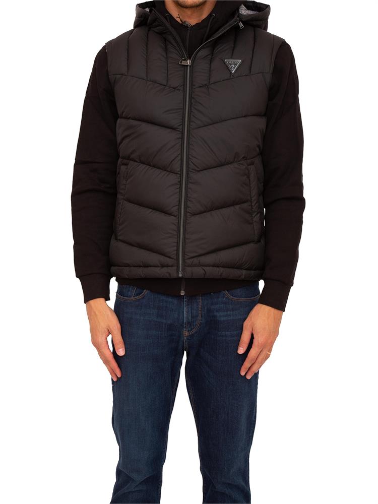 Gilet jeans nero uomo clearance