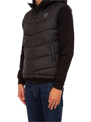 GILET GUESS JEANS NERO in UOMO