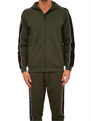 FELPA EA7 EMPORIO ARMANI VERDE in UOMO