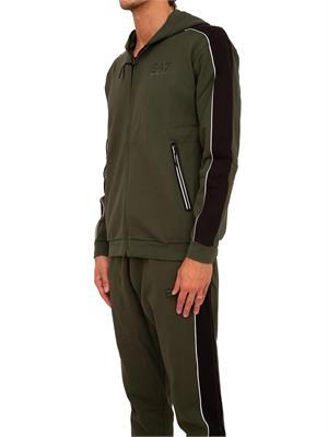 FELPA EA7 EMPORIO ARMANI VERDE in UOMO